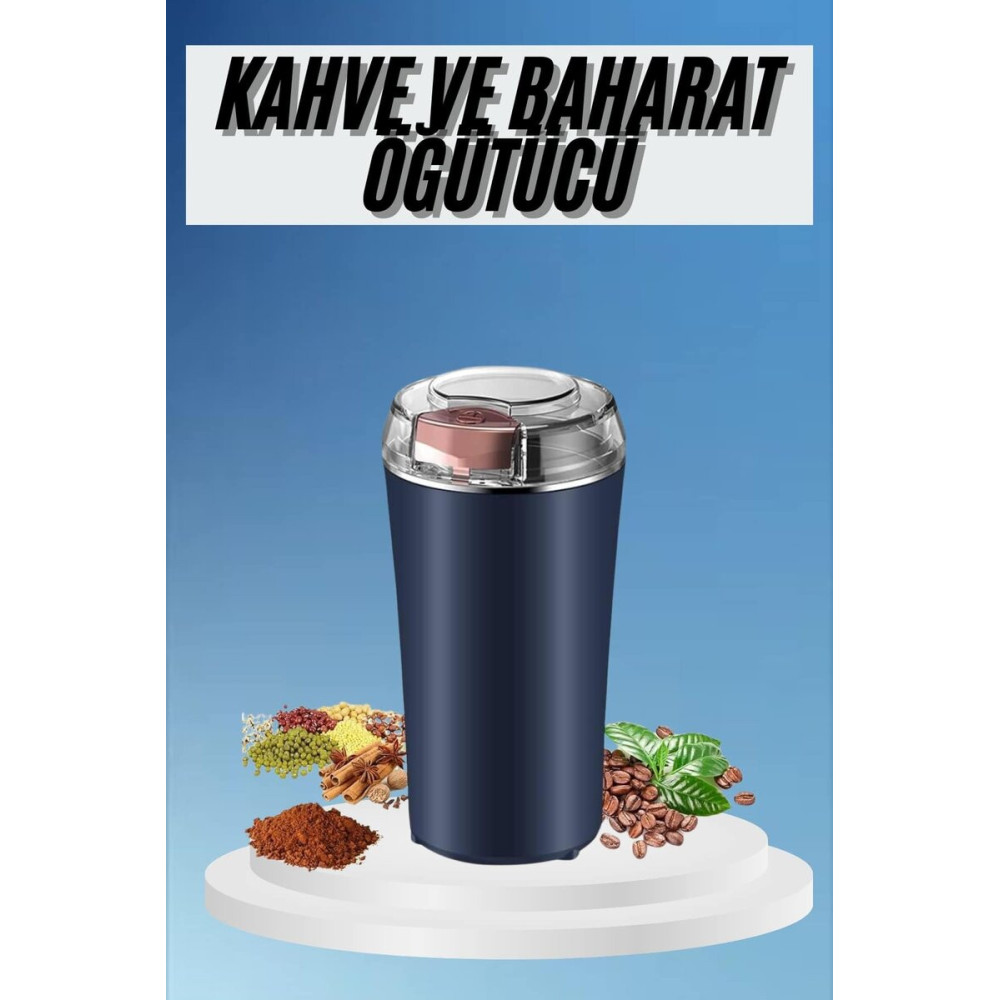 Kahve ve Baharat Öğütücü Kolay Temizlenebilir Paslanmaz Çelik Taşınabi