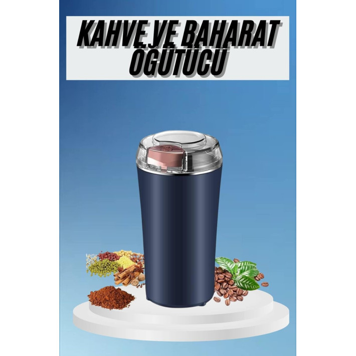 Kahve ve Baharat Öğütücü Kolay Temizlenebilir Paslanmaz Çelik Taşınabi
