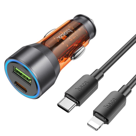 HOCO NZ12A Action PD43W USB + Type-C Araç Çakmaklık Hızlı Şarj Aleti +