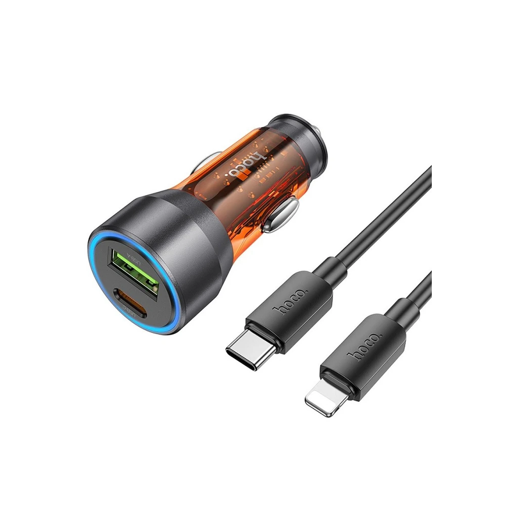 HOCO NZ12A Action PD43W USB + Type-C Araç Çakmaklık Hızlı Şarj Aleti +