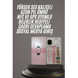 Yeni Nesil Kadın Akıllı Saat Rose Gold Android ve İos Uyumlu