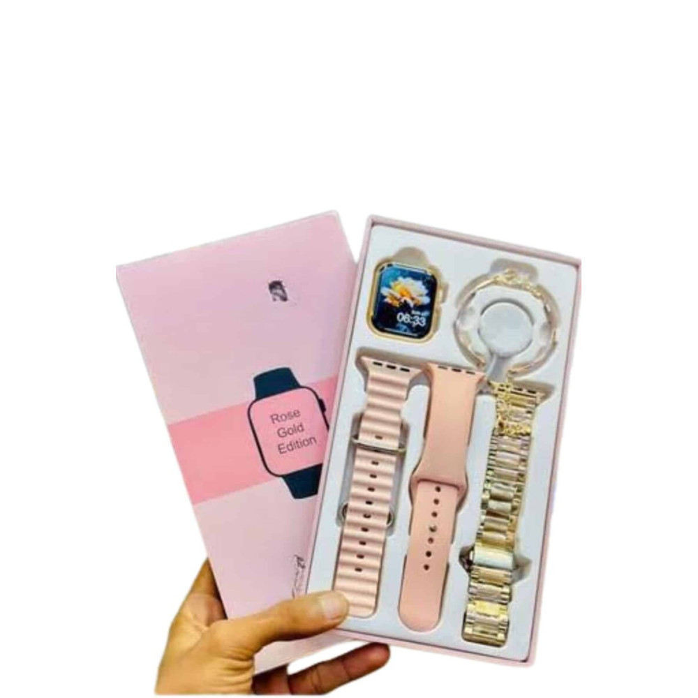 Yeni Nesil Kadın Akıllı Saat Rose Gold Android ve İos Uyumlu