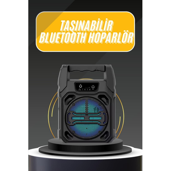 Karaoke Mikrofonlu Fm Radyolu Bluetooth Hoparlör Yüksek Ses Kaliteli