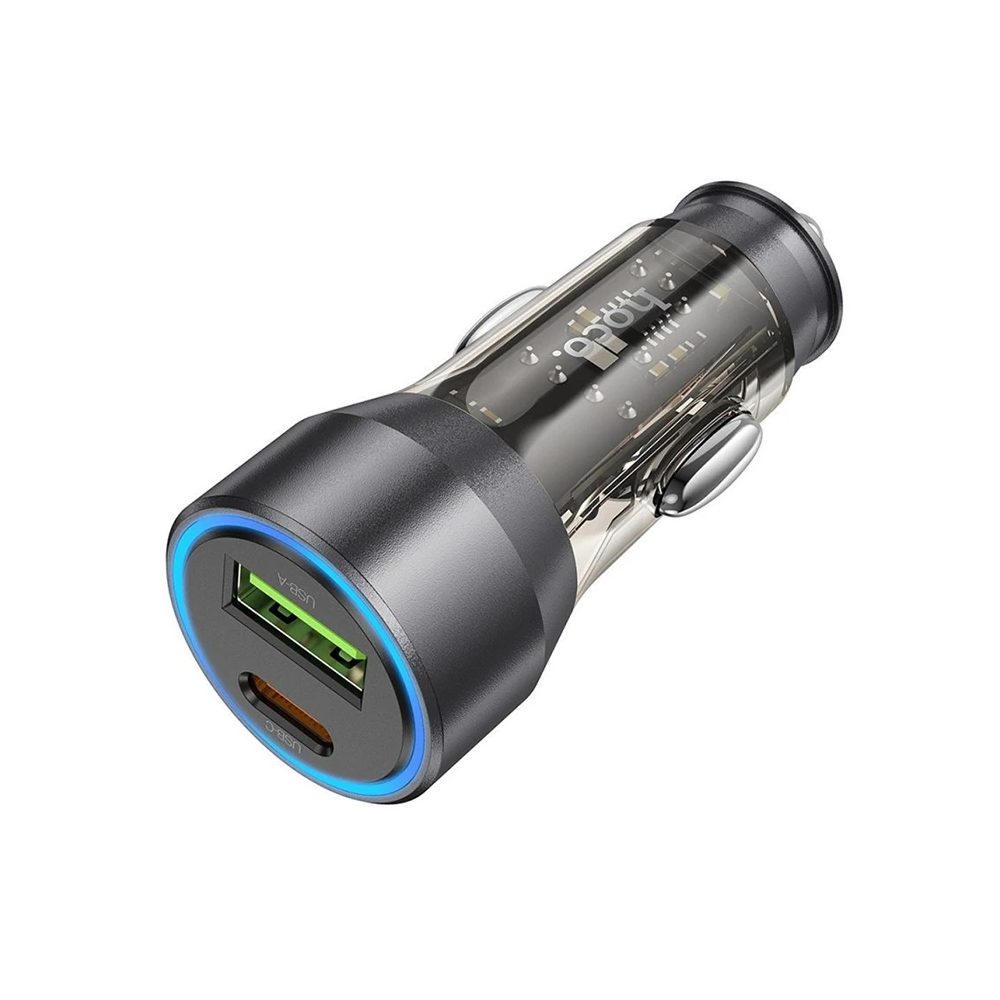HOCO NZ12A Action PD43W USB + Type-C Hızlı Şarj Araç Çakmaklı Şarj Ale