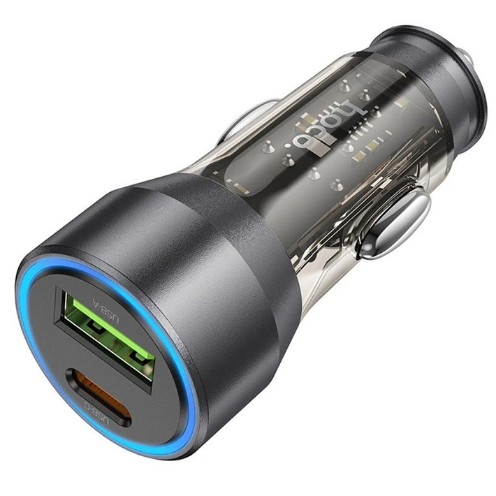 HOCO NZ12A Action PD43W USB + Type-C Hızlı Şarj Araç Çakmaklı Şarj Ale
