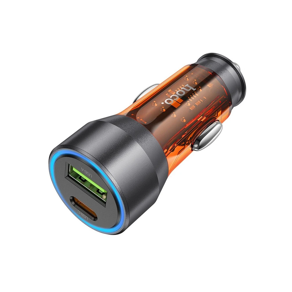HOCO NZ12A Action PD43W USB + Type-C Hızlı Şarj Araç Çakmaklı Şarj Ale