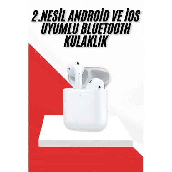 2. Nesil Bluetooth Android ve İOS Uyumlu Kablosuz Kulaklık Çağrı Cevap
