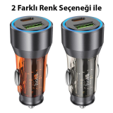 HOCO NZ12A Action PD43W USB + Type-C Hızlı Şarj Araç Çakmaklı Şarj Ale