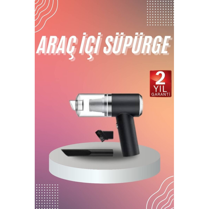 Araç İçi Süpürge Kablosuz Şarjlı Elektrikli Süpürge Elde Taşınabilir