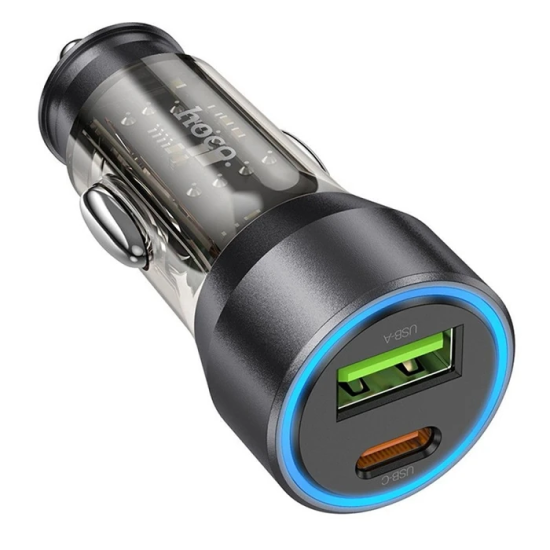 HOCO NZ12A Action PD43W USB + Type-C Hızlı Şarj Araç Çakmaklı Şarj Ale