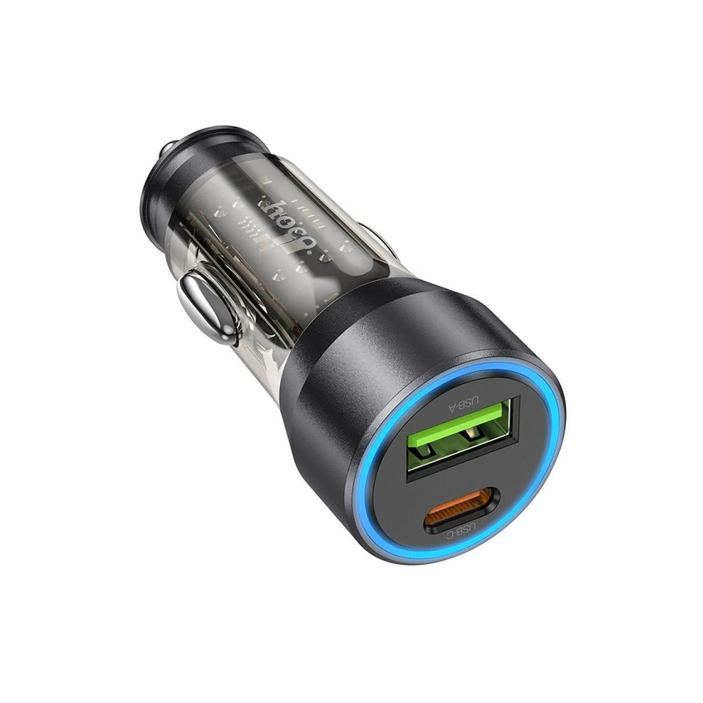 HOCO NZ12A Action PD43W USB + Type-C Hızlı Şarj Araç Çakmaklı Şarj Ale