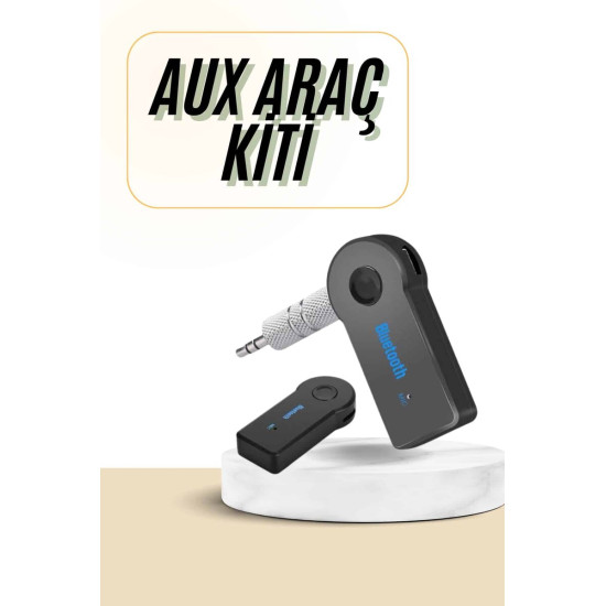 Bluetooth Araç Kiti Aux Çıkışlı Telefon Müzik Alıcı Tüm Cihazlara Uyum
