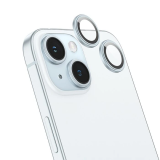 HOCO Crystal Clear iPhone 15-15 Plus HD 3D Metal Çerçeveli Kamera Koru