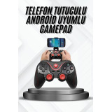 Joystik Gamepad Bluetooth Telefon Tutucu Oyun Kolu Telefon Android Uyu