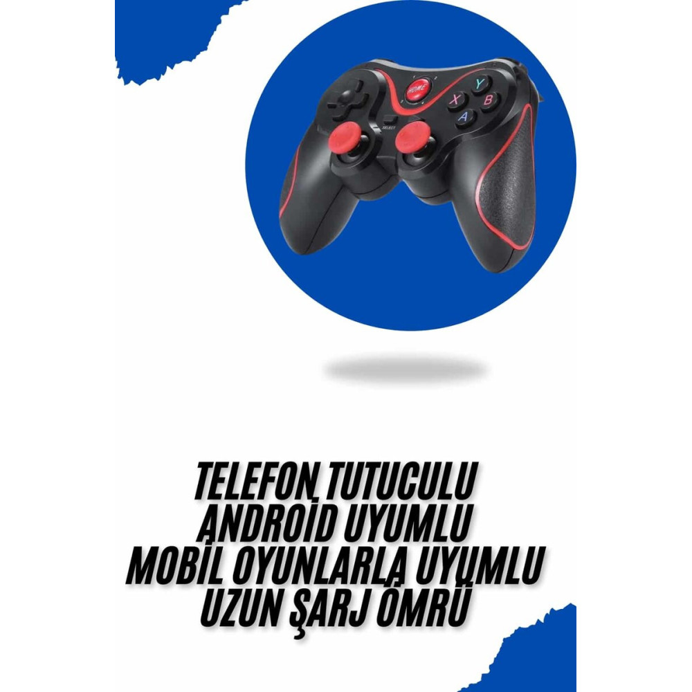 Joystik Gamepad Bluetooth Telefon Tutucu Oyun Kolu Telefon Android Uyu