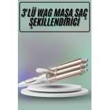 Saç Şekillendirici Wag Maşa Üçlü Yüksek Isı Ayarlı Seramik Kaplama