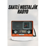 Vintage Nostaljik Radyo AUX USB SD Kart Girişli Şarjlı Bluetooth Bağla