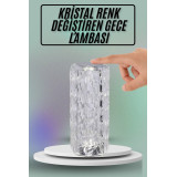 Masa ve Gece Lambası Şık ve Dayanıklı Sensörlü Şarjlı Kristal Lamba