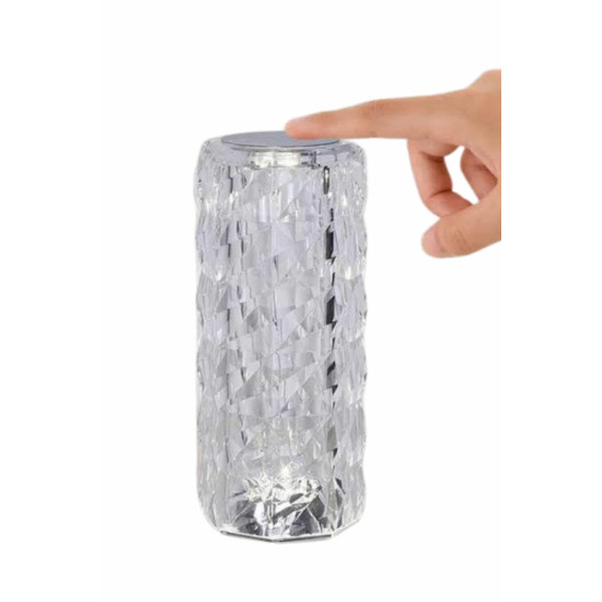 Yeni Nesil Modern Kristal Masa ve Gece Lambası Dokunmatik Renk Değişti