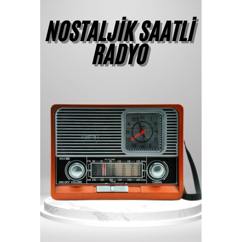 Nostaljik Vintage Radyo Taşınabilir Bluetooth Bağlantılı Hoparlör Rady