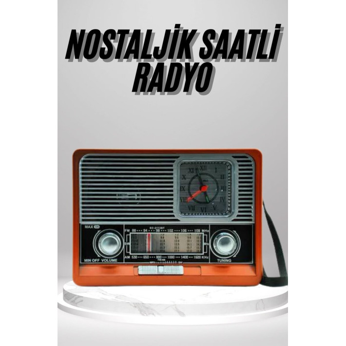 Nostaljik Vintage Radyo Taşınabilir Bluetooth Bağlantılı Hoparlör Rady