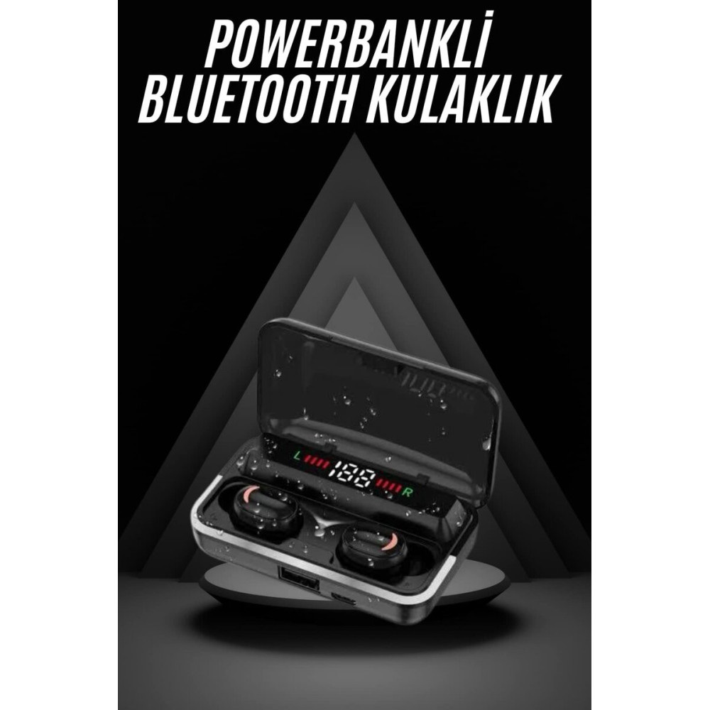 Bluetooth Kulaklık Dijital Şarj Göstergeli Powerbankli Bass Özellikli 
