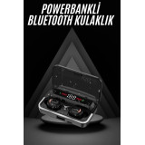 Bluetooth Kulaklık Dijital Şarj Göstergeli Powerbankli Bass Özellikli 