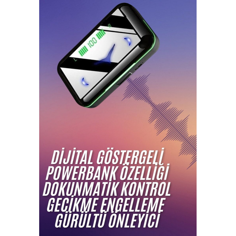 Extra Bass Kablosuz Kulaklık Işıklı Bluetooth Kulaklık Powerbank Özell