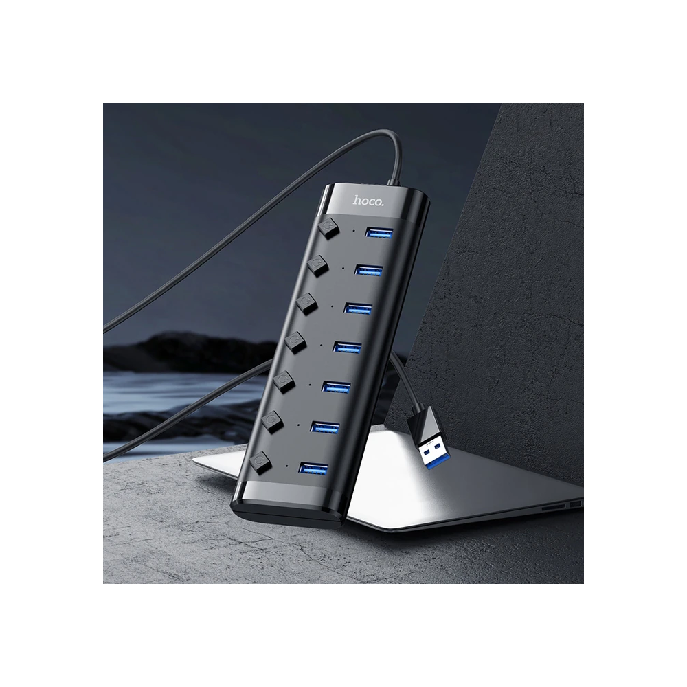 Hoco HB40 7xUSB 2.0 Anahtarlı USB Hızlı Şarj ve Veri Okuyucu