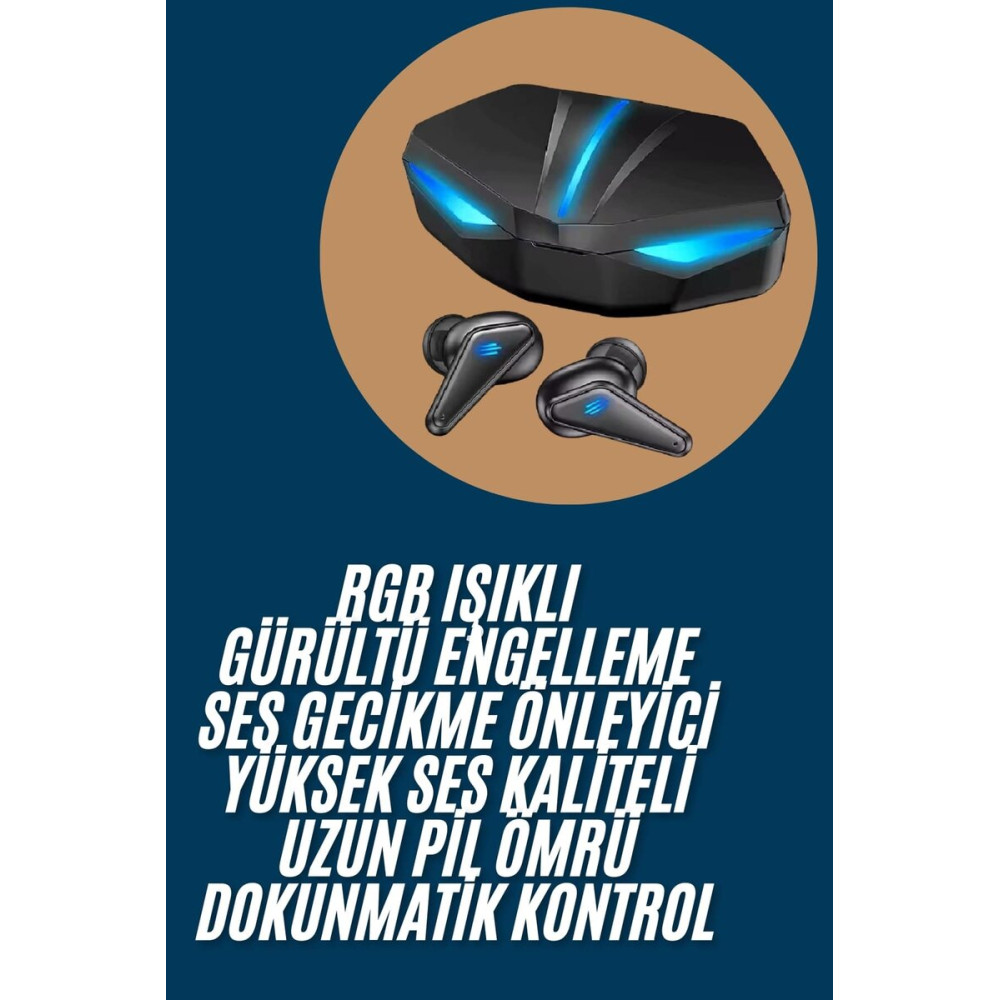 Wireless Gaming Kulaklık Mikrofonlu Bluetooth Oyuncu Kulaklığı