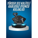 Bluetooth Kulaklık Oyuncu Kulaklığı RGB Işıklı Oyunlarda Düşük Gecikme