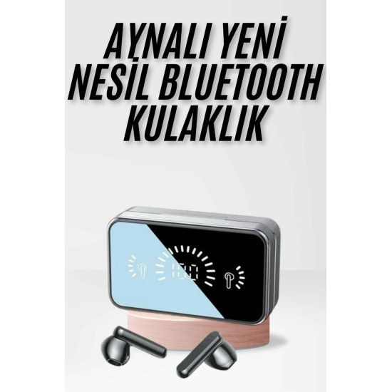 Yeni Nesil Kablosuz Kulaklık Aynalı Powerbank Özellikli Bluetooth Bağl