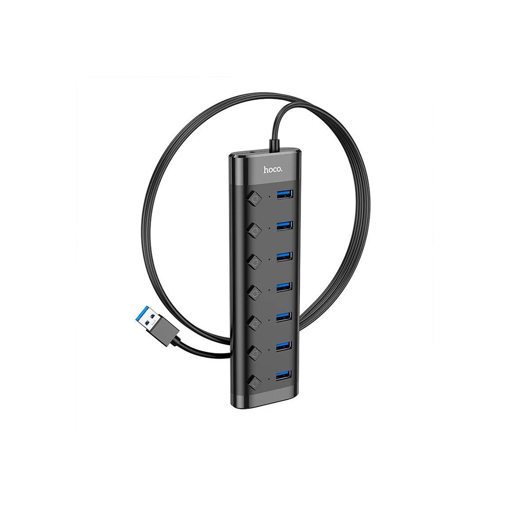 Hoco HB40 7xUSB 2.0 Anahtarlı USB Hızlı Şarj ve Veri Okuyucu
