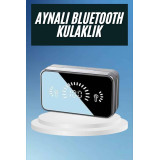 Powerbankli Bluetooth Kulaklık Yüksek Ses Aynalı Çift Dijital Gösterge