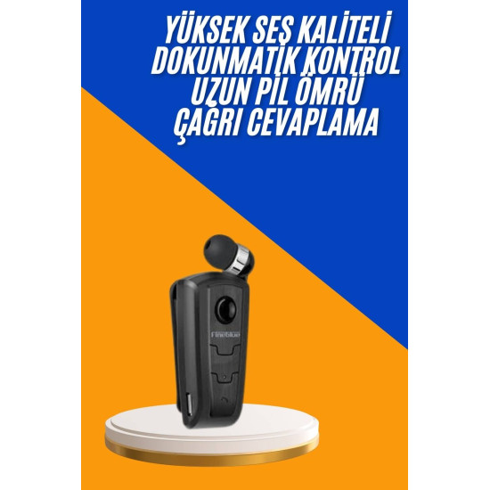 Mikrofonlu Makaralı Bluetooth Kulakiçi Kulaklık Android ve İOS Uyumlu