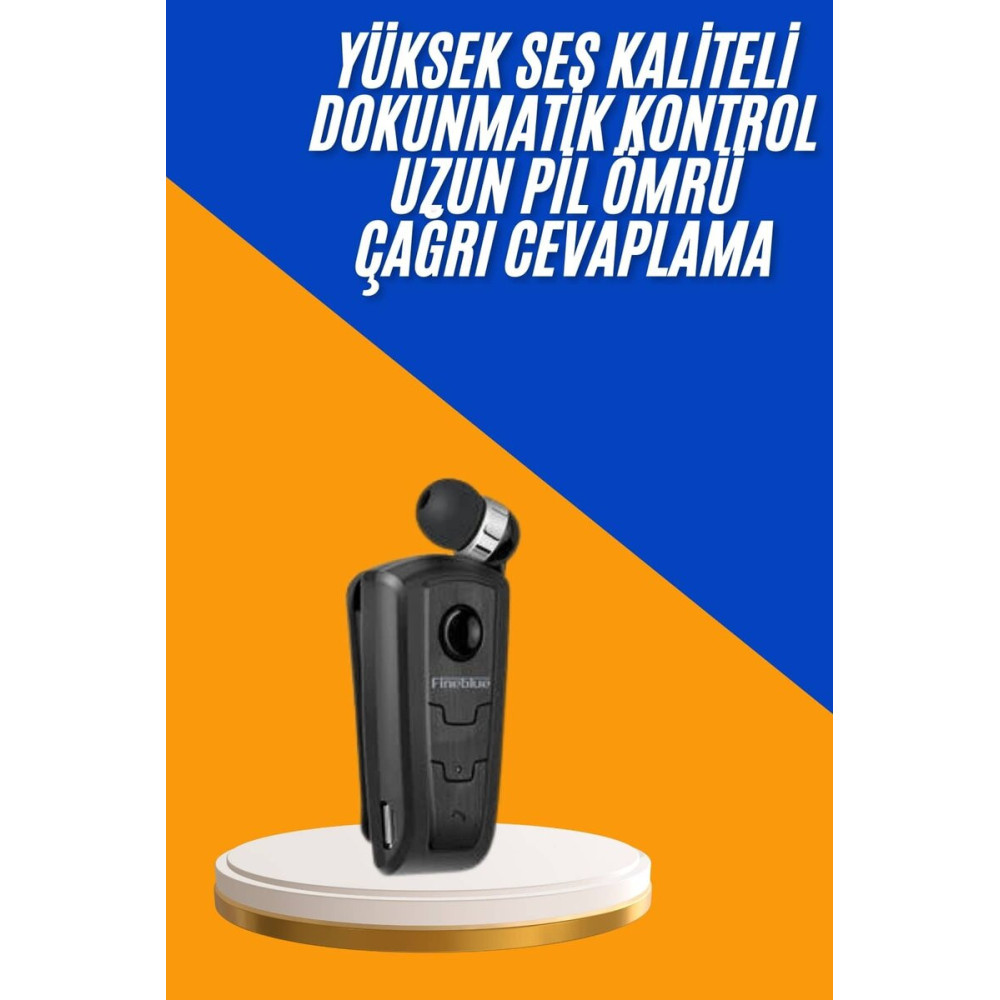Mikrofonlu Makaralı Bluetooth Kulakiçi Kulaklık Android ve İOS Uyumlu