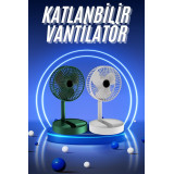 3 Kademe Hız Ayarlı Vantilatör Telefon Standlı Şarjlı Katlanabilir Soğ