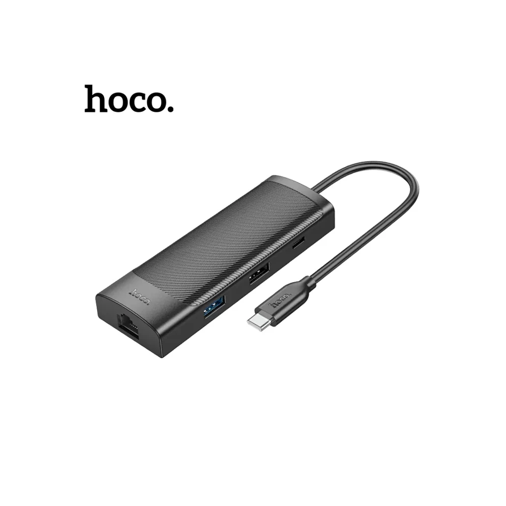 Hoco HB44 Type-C to HDMI + RJ45 + 100Mbps + SD/TF + USB3.0 + USB2.0 PD
