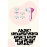 5 Başlıklı Titreşimli Cilt Temizleme Seti Canlandırıcı ve Onarıcı