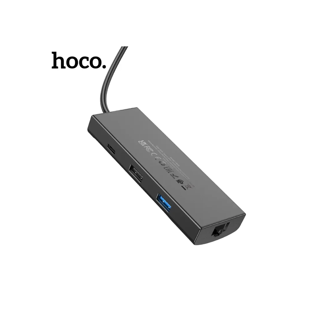 Hoco HB44 Type-C to HDMI + RJ45 + 100Mbps + SD/TF + USB3.0 + USB2.0 PD