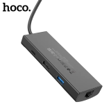 Hoco HB44 Type-C to HDMI + RJ45 + 100Mbps + SD/TF + USB3.0 + USB2.0 PD