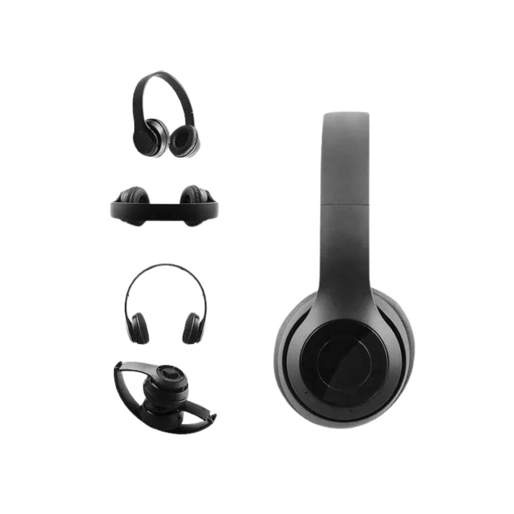 Bluetooth Kablosuz Kulaklık Siyah Wireless 5.0 Kulak Üstü Uzun Pil Ömr