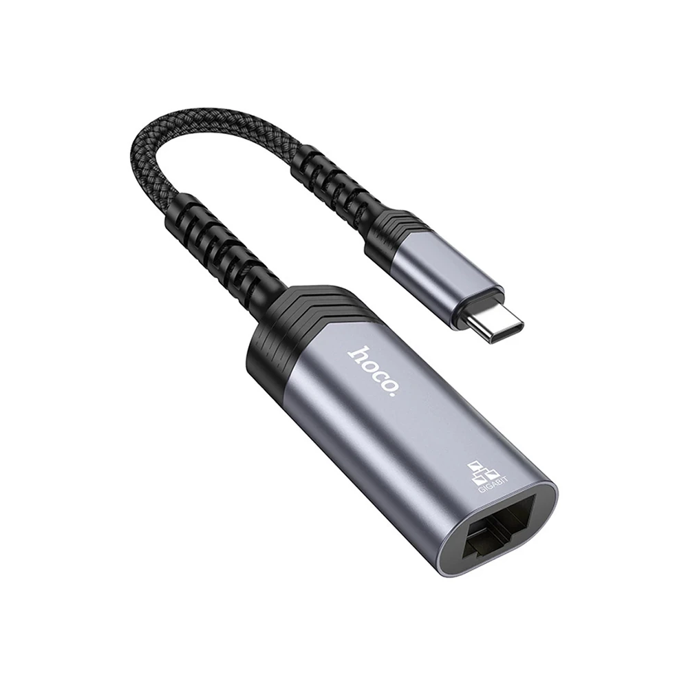Hoco UA26 Type-c OTG RJ45 İnternet Adaptörü Dönüştürücü 1000 Mbps