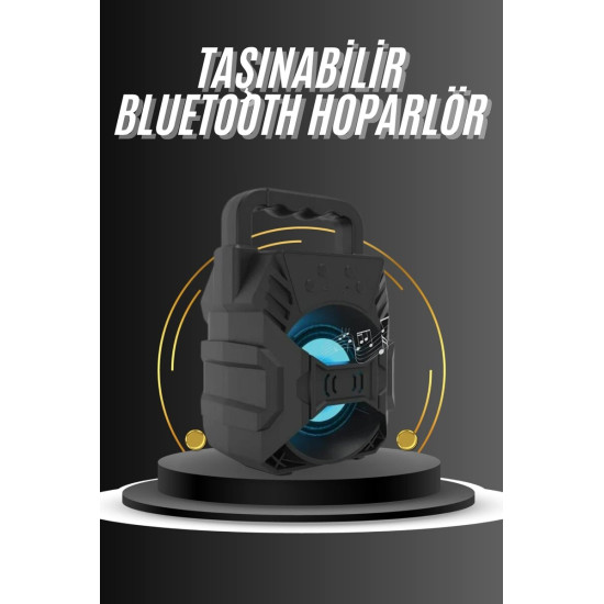 Kablosuz Bluetooth Hoparlör Ses Bombası RGB Işıklı Taşınabilir Yüksek 