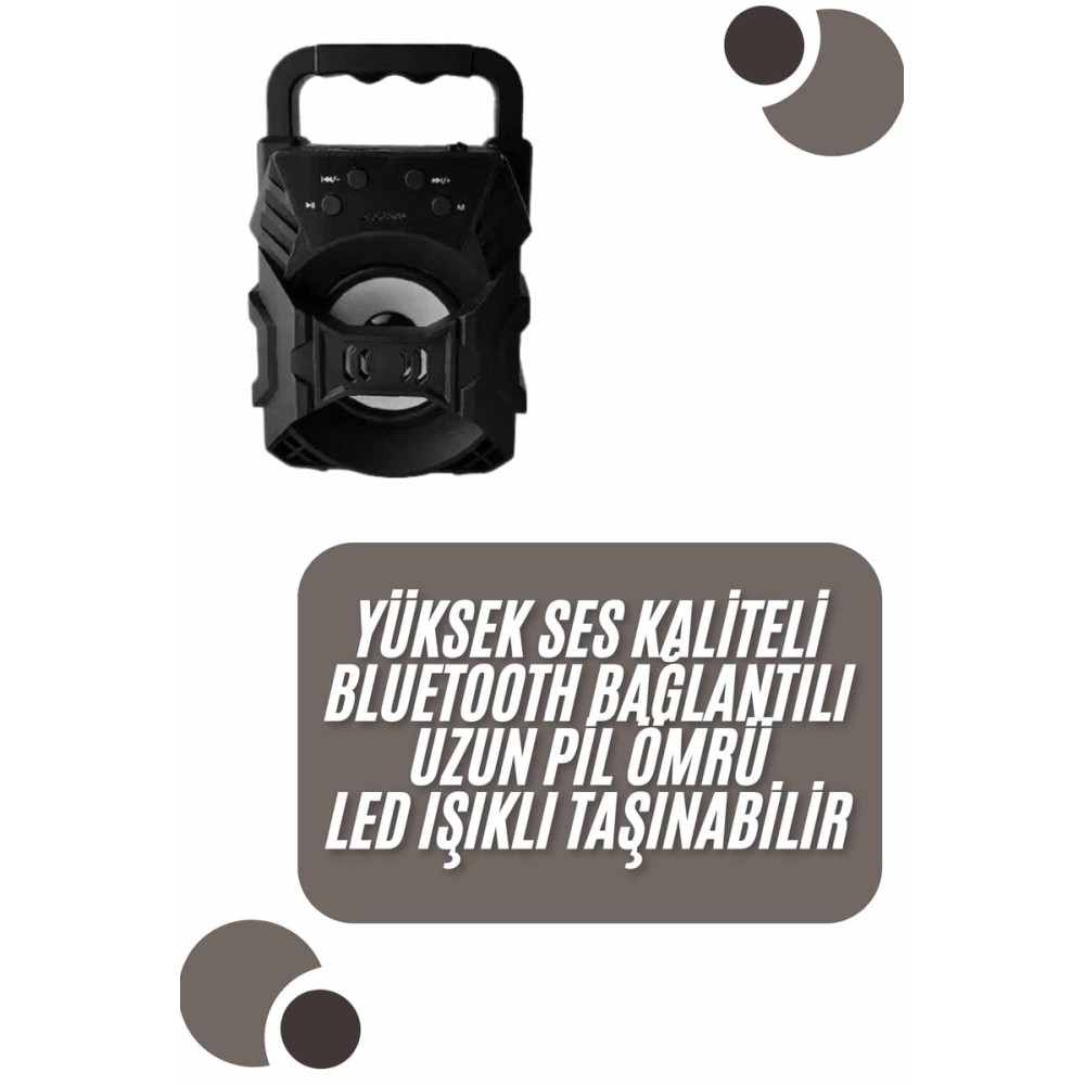 Kablosuz Bluetooth Hoparlör Ses Bombası RGB Işıklı Taşınabilir Yüksek 