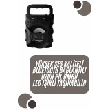Kablosuz Bluetooth Hoparlör Ses Bombası RGB Işıklı Taşınabilir Yüksek 