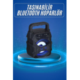 Işıklı Bluetooth Hoparlör Ses Bombası Taşınabilir Yüksek Ses Kaliteli 