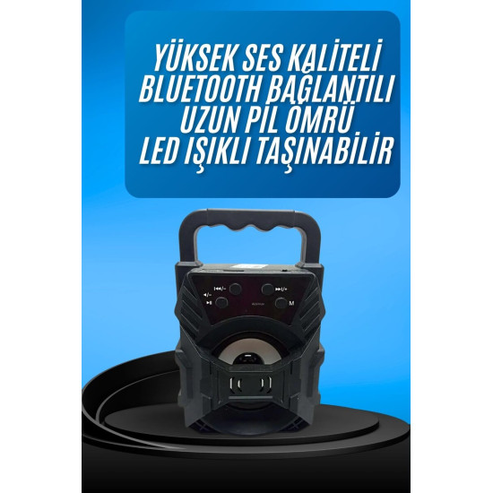 Işıklı Bluetooth Hoparlör Ses Bombası Taşınabilir Yüksek Ses Kaliteli 