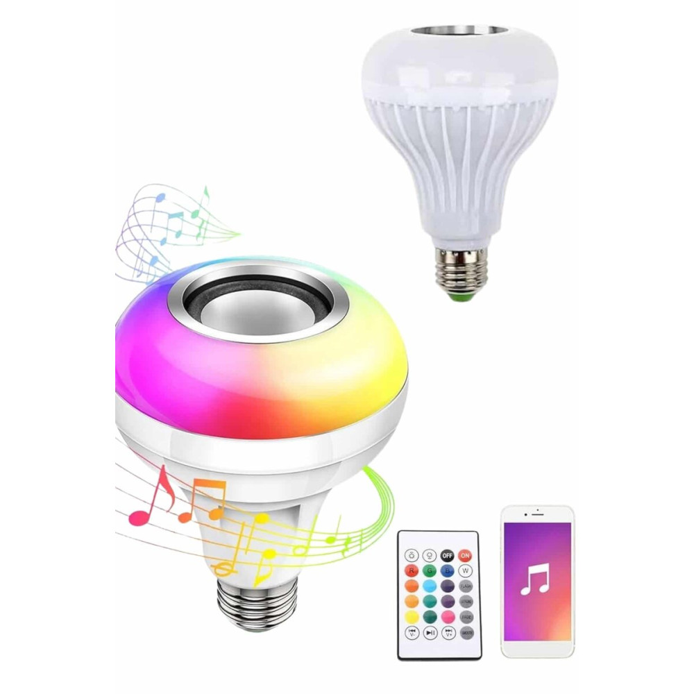 Bluetooth Hoparlör Akıllı Rgb Led Işık Renk Değiştirme Ses Bombası Amp