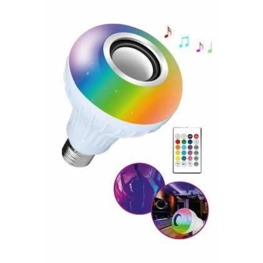 Bluetooth Hoparlör Akıllı Rgb Led Işık Renk Değiştirme Ses Bombası Amp